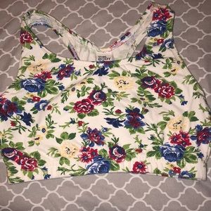 White flower sports bra